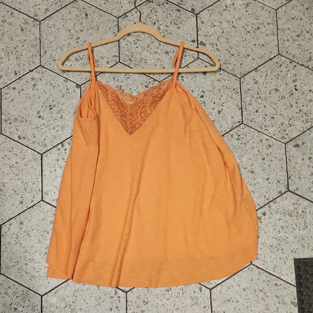 POL Vibrant Orange Lace Camisole